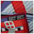Hermès Carré Géant "SANGLES EN ZIGZAG" Kaschmir x Seidentuch in Blau x Rot Marineblau  - Ansicht 7