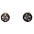 Orecchini a clip Chanel Coco Mark Icon Nero D'oro