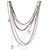 Collana Chanel Coco Mark a 10 fili Nero Argento - vista 2