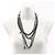 Collana Chanel Coco Mark a 10 fili Nero Argento - vista 5