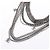 Collana Chanel Coco Mark a 10 fili Nero Argento - vista 6
