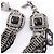 Collana Chanel Coco Mark a 10 fili Nero Argento - vista 7