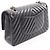 Borsa a tracolla Chanel Chevron V-Stitch Double Flap Nero - vista 2