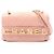Borsa a tracolla Chanel Matelassé Logo in pelle d'agnello rosa