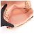 Borsa a tracolla Chanel Matelassé Logo in pelle d'agnello rosa - vista 3