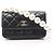 Borsa a tracolla Chanel Matelassé con catena di perle Nero