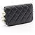 Borsa a tracolla Chanel Matelassé con catena di perle Nero - vista 2