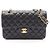 Borsa a tracolla Chanel Matelassé Double Flap Nero