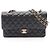Timeless Borsa a tracolla Chanel Matelassé Double Flap Nero