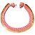 Aurelie Bidermann Bracciale "Copacabana" in metallo dorato e cordoncino intrecciato rosa D'oro