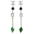 Orecchini a lobo Chanel in argento nero e verde