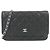Portafoglio con catena Chanel Timeless Classic Line AP0250 Nero Bordò