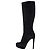 Christian Dior Black Suede Stiletto Boots Size 39 Pre-owned