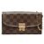 Louis Vuitton Damier Portefeuille Croisette Long Wallet Chain Shoulder Marrone Rosa