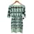 Hermès Vestido con estampado de bocado de caballo Castaño Verde claro Verde oscuro  - vista 1