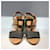 Hermès Sandali con zeppa in pelle Marrone Beige Grigio  - vista 2