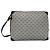 Borsa a tracolla in pelle Gucci blu navy con motivo Micro GG - vista 3