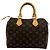 Bolso de mano de cuero Louis Vuitton Monogram Speedy 25 Castaño