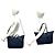 Prada Logo Hardware Nylon Leder Tote Bag Schwarz Marineblau - Ansicht 2