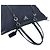 Prada Logo Hardware Nylon Leder Tote Bag Schwarz Marineblau - Ansicht 4