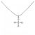 Autre Marque 750WG Blumen-Diamantcollier Silber