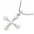 Autre Marque 750WG Blumen-Diamantcollier Silber - Ansicht 4