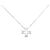 Autre Marque Collana Croce in K14WG e Diamanti Argento