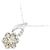 Autre Marque Collana Fiore in Oro Bianco Au750 e Diamanti Argento - vista 3