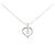 Autre Marque Collana Cuore in Oro Bianco Au750 e Diamanti Argento