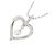 Autre Marque Collana Cuore in Oro Bianco Au750 e Diamanti Argento - vista 4