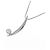 Autre Marque Diamantenhalskette aus PT950 Silber - Ansicht 3