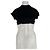Autre Marque Crop top de satén negro