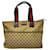 Gucci Monogram Canvas Tote Bag Braun Rot Grün