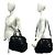 Tote Borsa a mano PRADA in nylon raggruppato e pelle Nero - vista 2