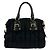 Tote Borsa a mano PRADA in nylon raggruppato e pelle Nero - vista 3