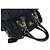 Tote Borsa a mano PRADA in nylon raggruppato e pelle Nero - vista 4