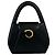 Cartier Vintage Panthère Lederhandtasche Schwarz