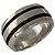 Tiffany & Co. Vintage Grooved Double Line Band Ring Silber