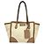 Borsa Tote GUCCI Swing Logo Canvas Leather Marrone Beige