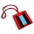 Hermès Hermes Lettre au Carré Initial M Handbag Charm Rot Blau  - Ansicht 2