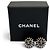 Chanel D26A Coco Mark Kristall-Strass-Stecker-Ohrringe Schwarz - Ansicht 2