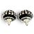 Chanel D26A Coco Mark Kristall-Strass-Stecker-Ohrringe Schwarz - Ansicht 3