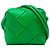 Borsa a tracolla Bottega Veneta Mini Intreccio Cassette in nappa verde