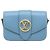 Louis Vuitton Blue Calfskin LV Pont 9 Soft MM Blu chiaro