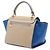 Céline Celine Beige Small Bicolor Leather Trapeze Satchel - view 2