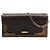 Burberry Brown Metallic Woven Calfskin and Suede Flap Braun Bronze