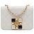 Chanel White Small CC Quilted Calfskin Crystal Pearl Full Flap Bianco