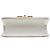 Chanel White Small CC Quilted Calfskin Crystal Pearl Full Flap Bianco - vista 3