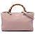 Borsa Gucci Bamboo Shopper media in pelle di vitello rosa