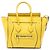 Céline Celine Borsa Tote Luggage in pelle di vitello drummed gialla Micro Giallo